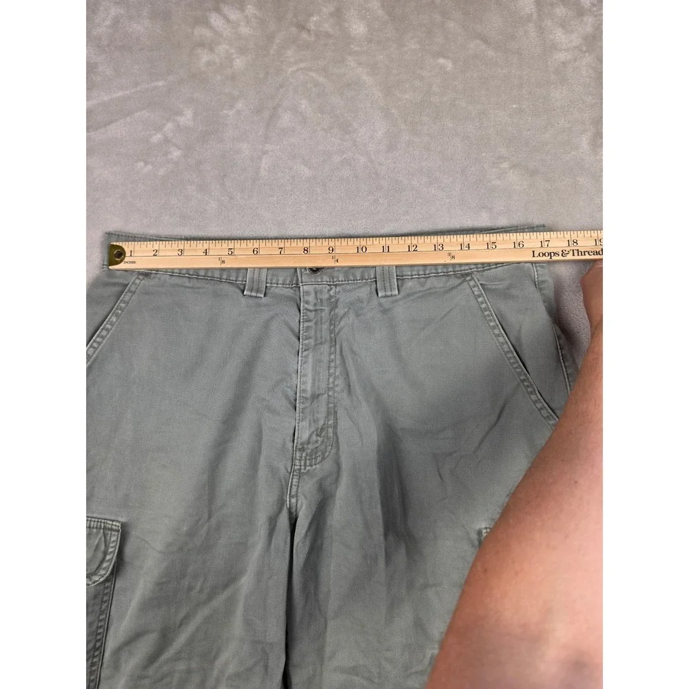 Levi's SilverTab Khakis Cargo Shorts Mens 34 Green Cotton Relaxed Baggy Y2K